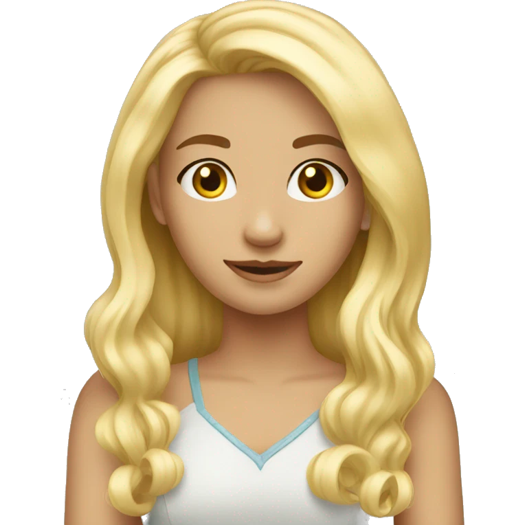 Pretty blond girl emoji