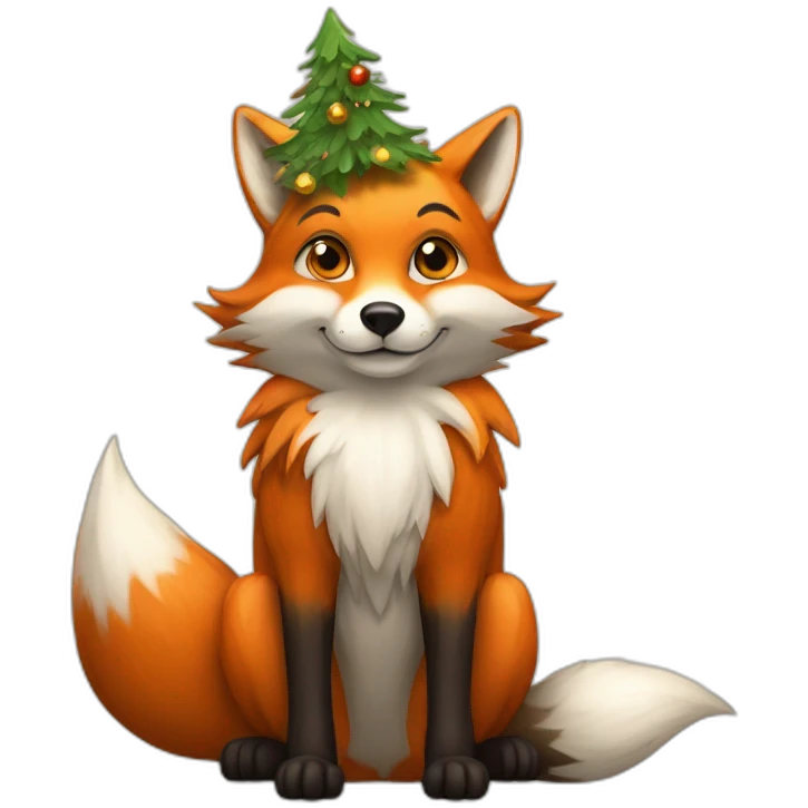 fox-sapin-noel emoji