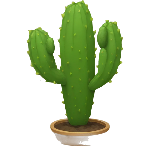 single flat Nopal without pot emoji