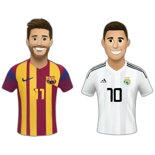 Leo messi and cristiano ronaldo happy emoji