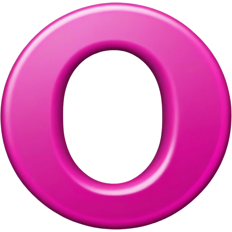 Letter “O” in magenta pink color emoji