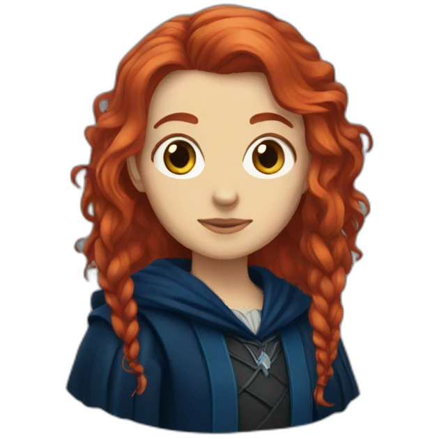 Red hair ravenclaw emoji