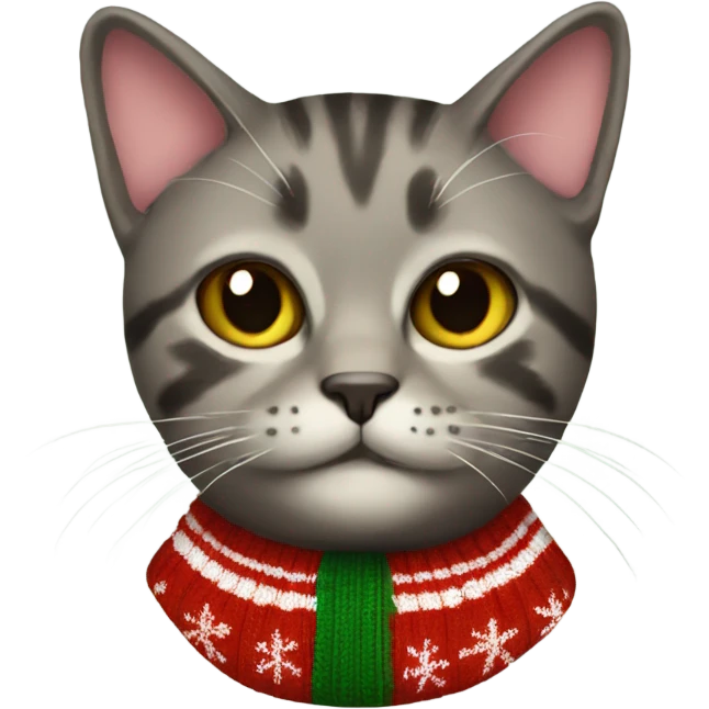 Cat wearing a Christmas sweater  emoji