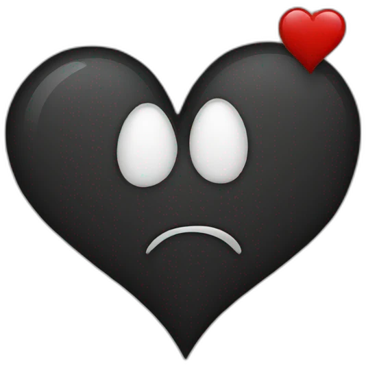 black broken heart emoji