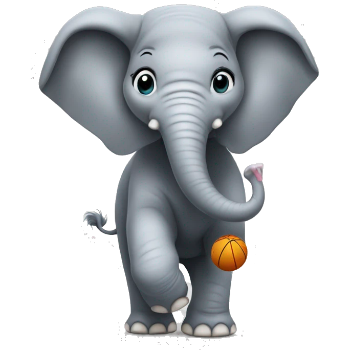 An elephant playing netball emoji