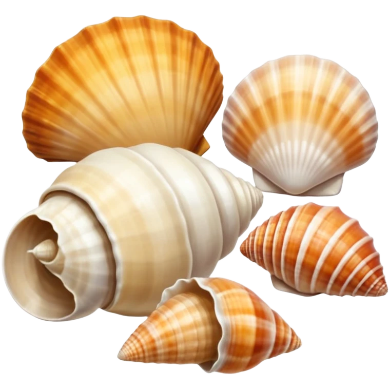 Seashells on beach emoji