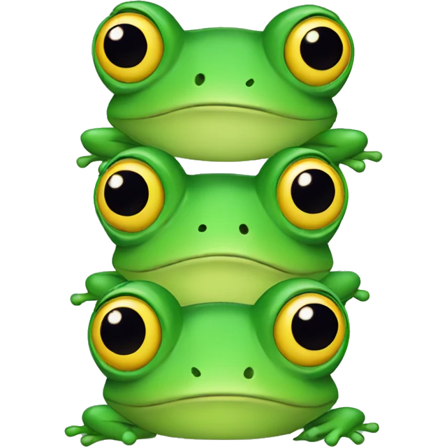 four frogs together emoji