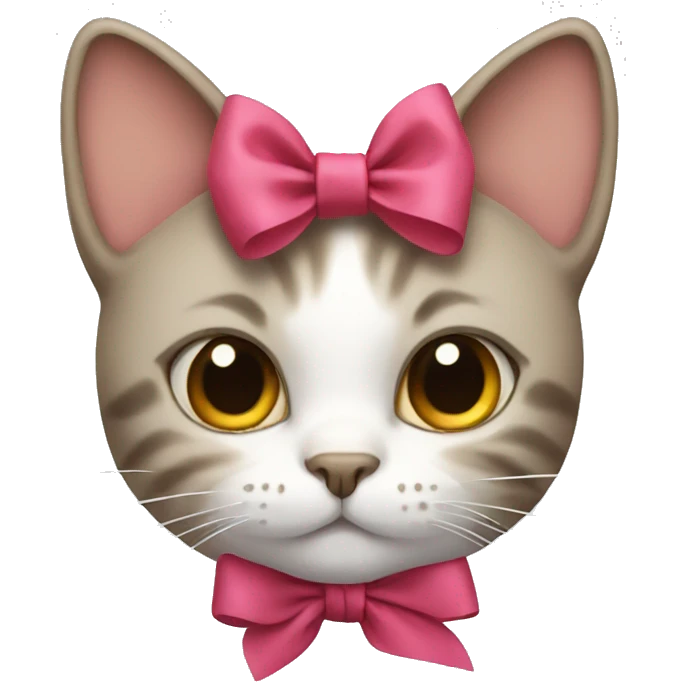 cat with a bow emoji
