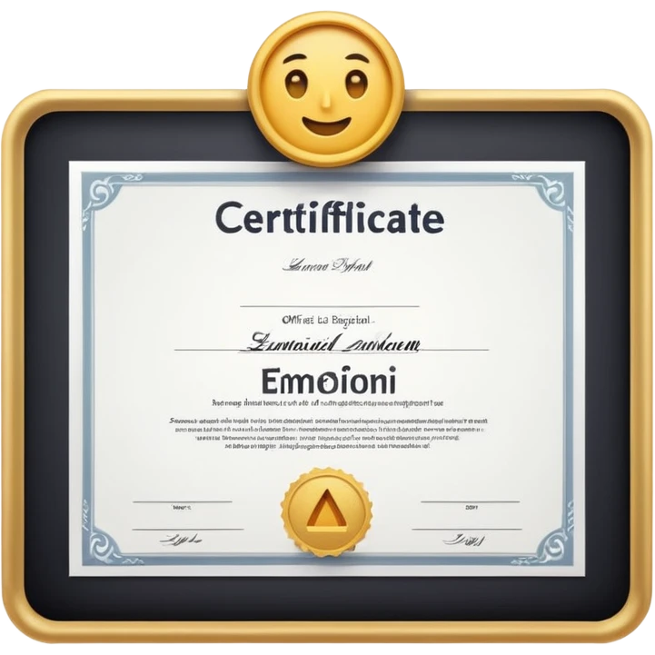 certificate emoji