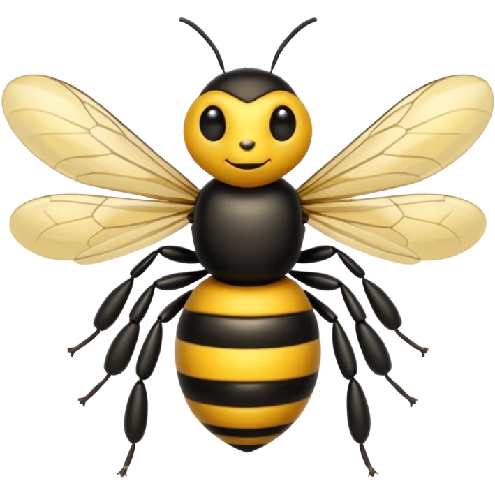 Lebah hitam kuning emoji
