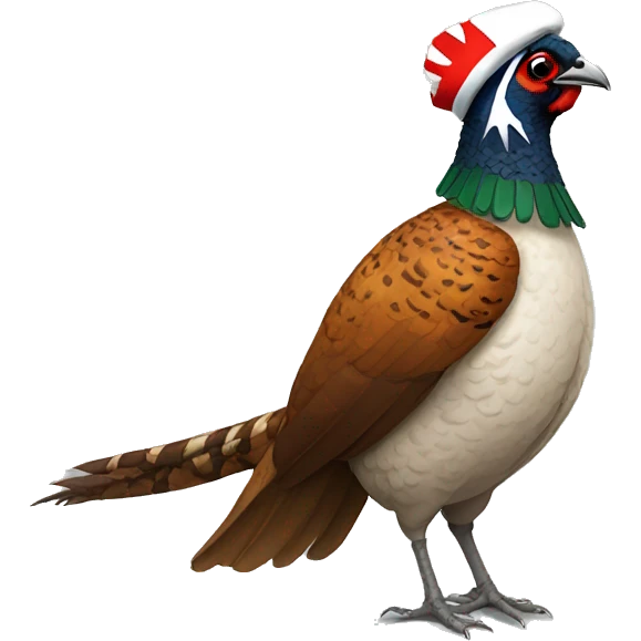 pheasant with white flag emoji