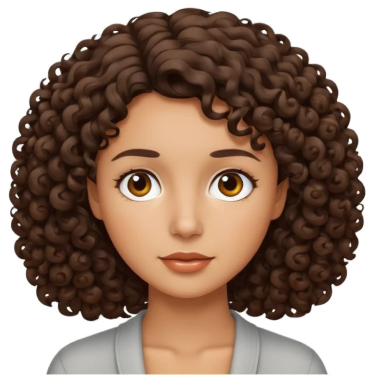 Cabelo cacheado,curto,morena emoji