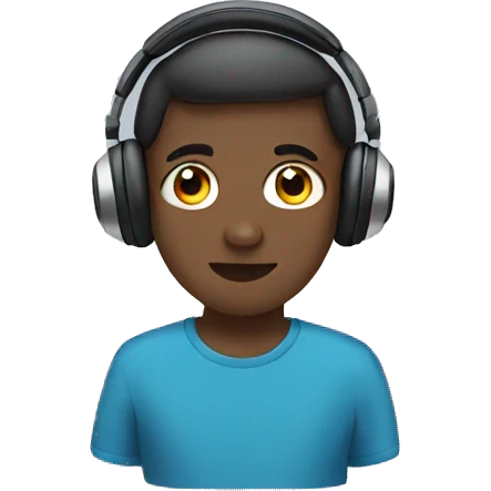 Autistic with headphones  emoji