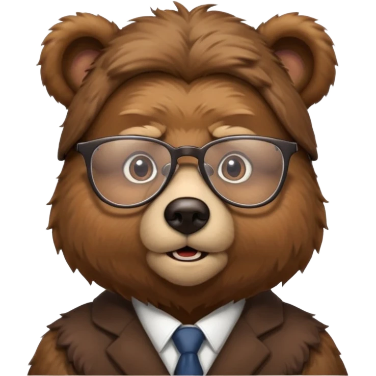 Professor bear emoji