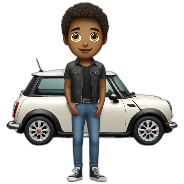 Gay boy with mini cooper emoji