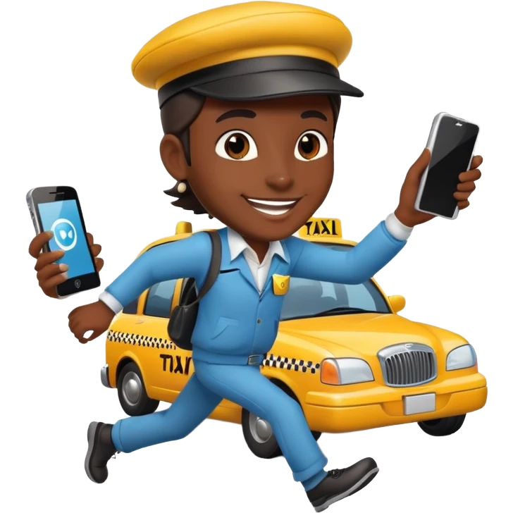 Djinn running taxi emoji