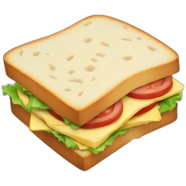 Half-eaten sandwich emoji