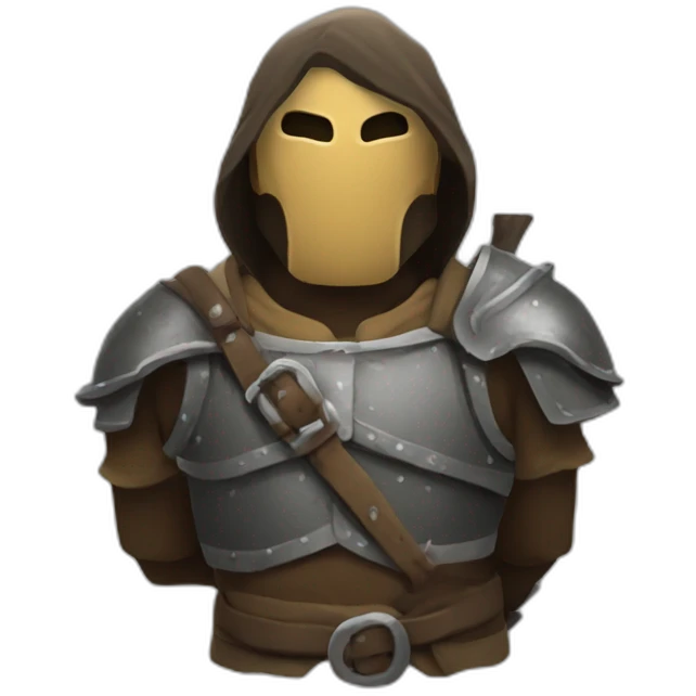 medieval Bounty Hunter, torso, looking away from camera emoji