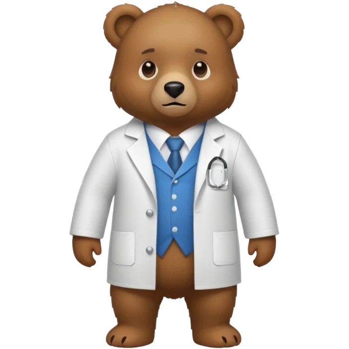 Bear in a lab coat emoji