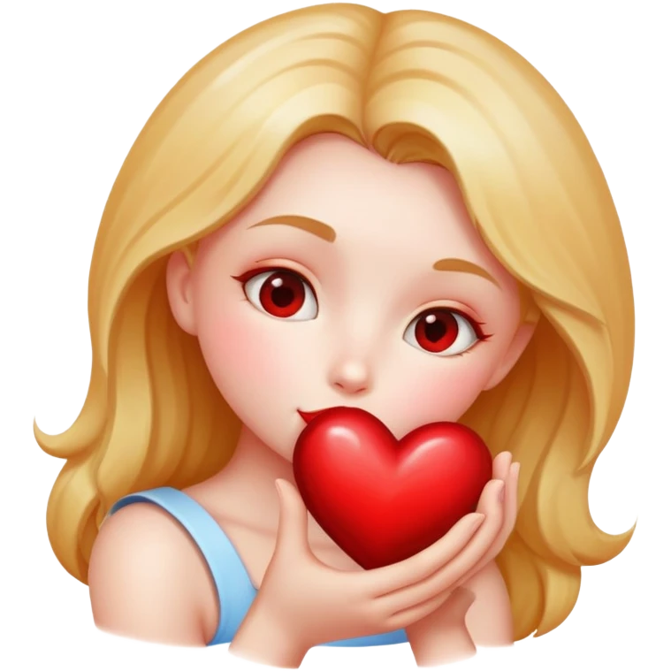 Heart kissing a a girl emoji