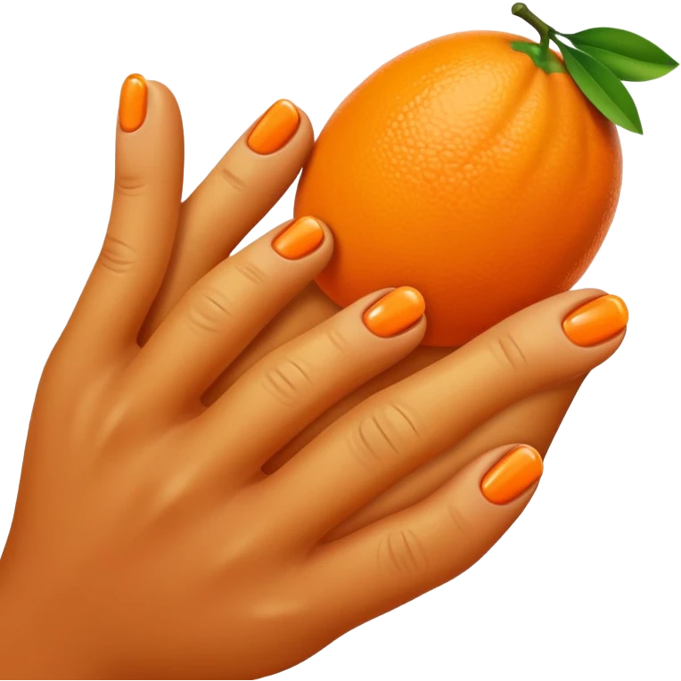 fingers in orange emoji
