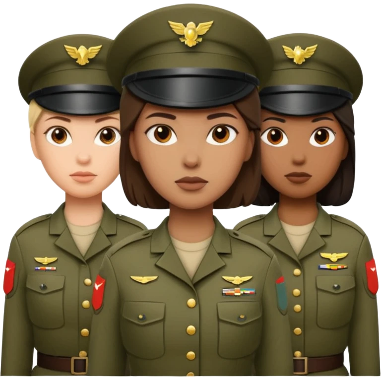 female soldiers emoji