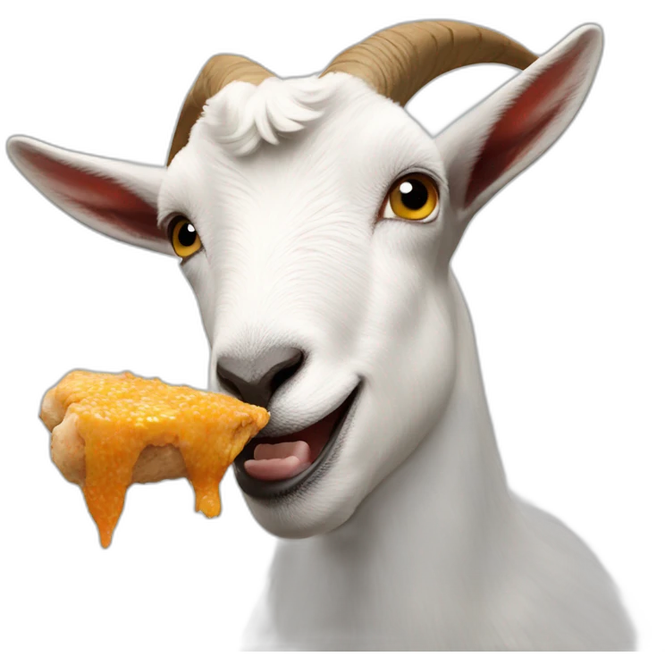 goat eating chicken emoji