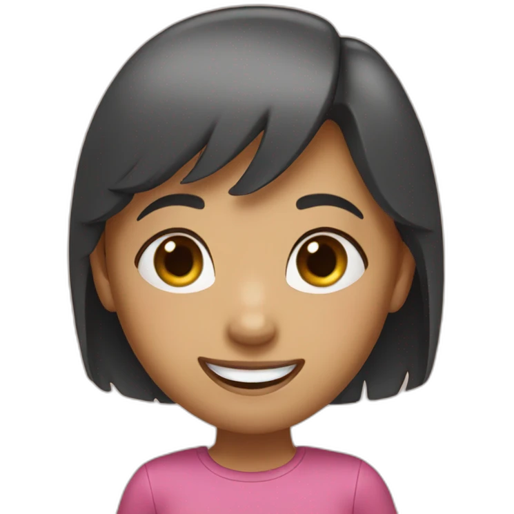the girl say hi  emoji