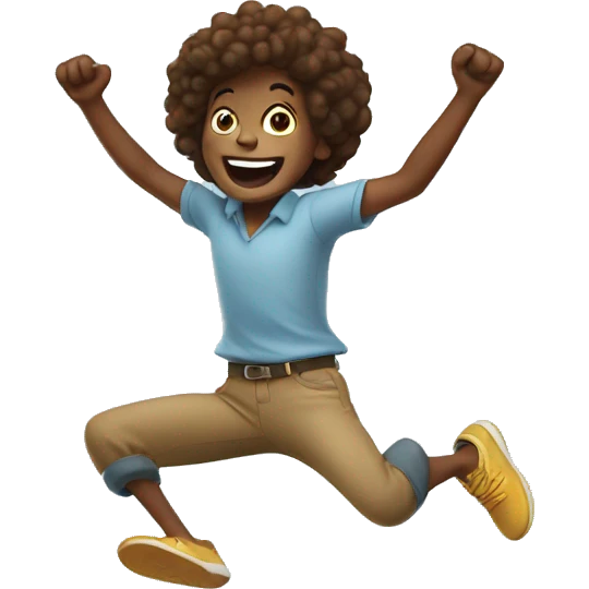 jumping for joy emoji