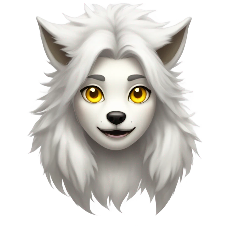 white werewolf girl emoji