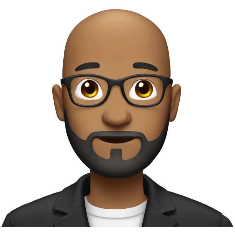 Bald and bearded pastor emoji