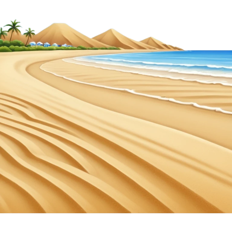 playa paisaje sin que sea un cuadro y que el cielo azul y la arena esten recortada emoji