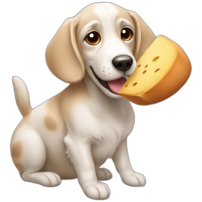Chien qui mange un lapin emoji