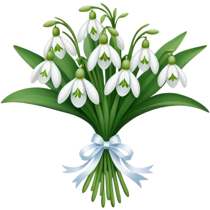 bouquet of snowdrop flowers emoji