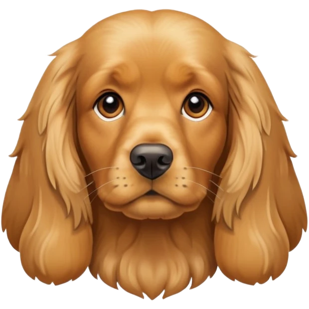 Working golden cocker spaniel dog ￼ emoji