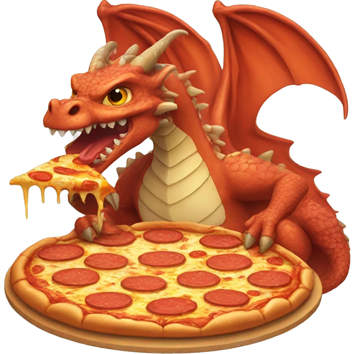 Dragon eat pizza  emoji