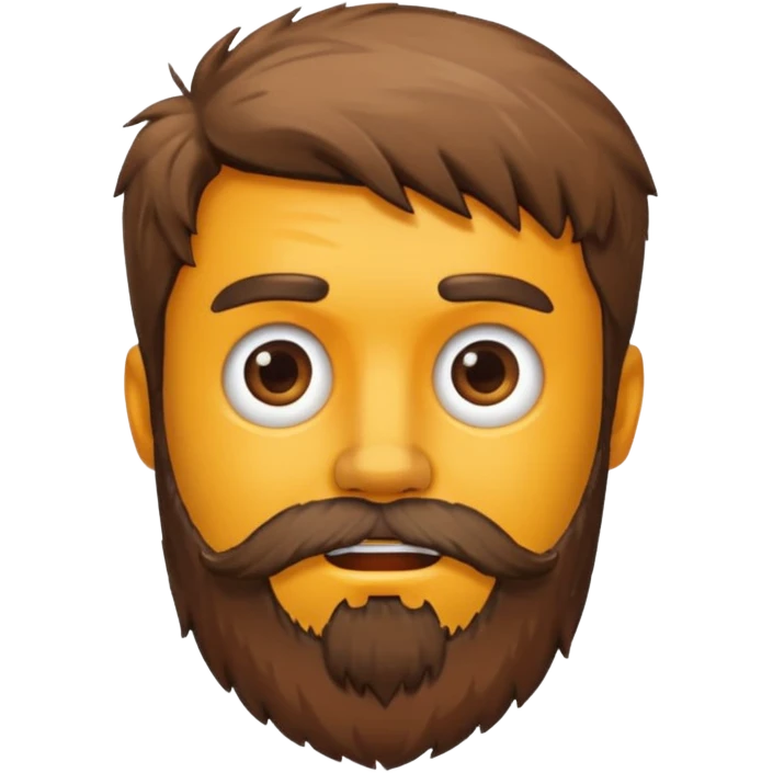 Scruffy beard emoji