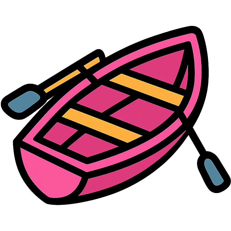 modern pink rowing boat emoji