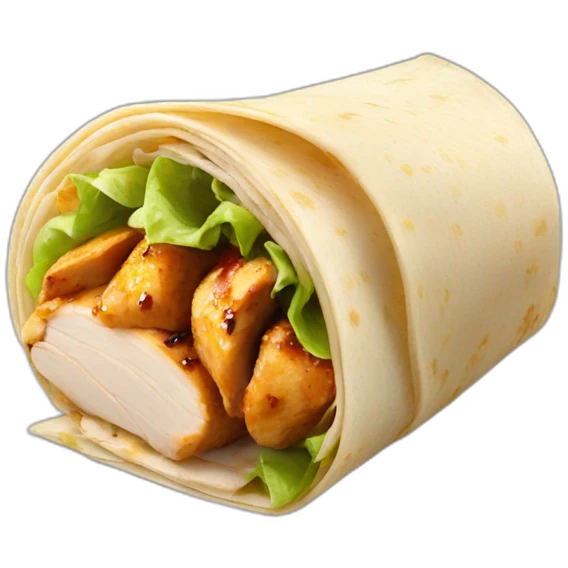 chicken-wrap-with-fork emoji