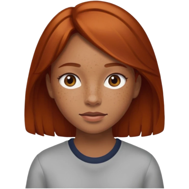 Girl with light brown skin auburn hair emoji