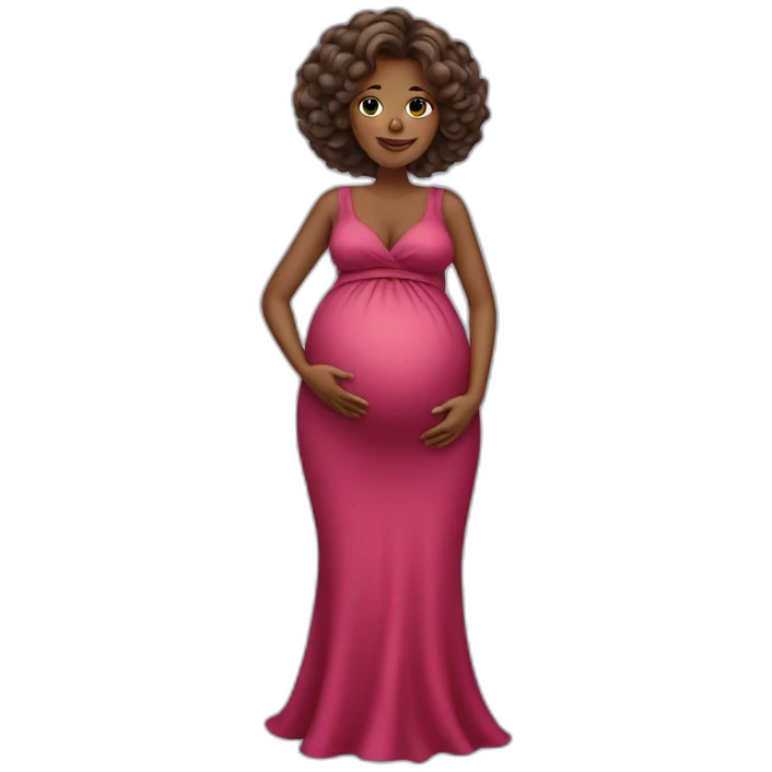 rich pregnant lady emoji