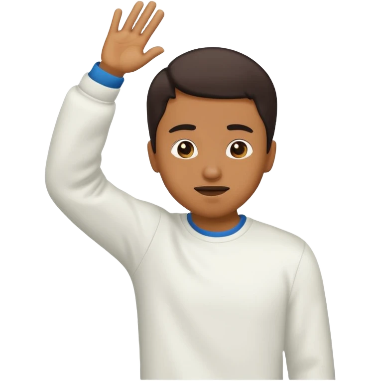 A person doing a DAB  emoji