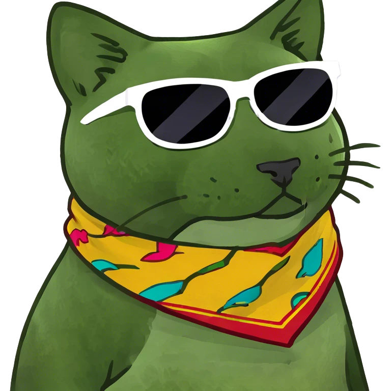 Cat with sunglasses emoji