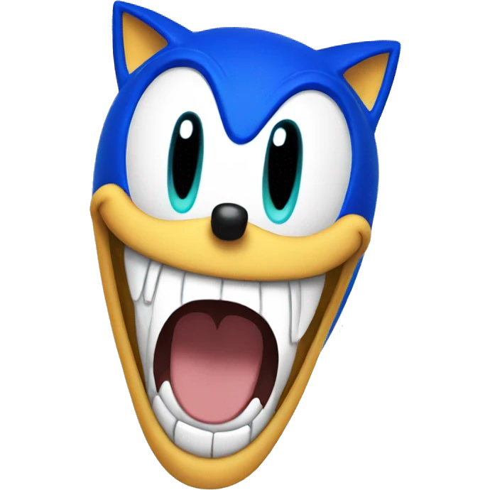 sonic covering mouth smiling emoji