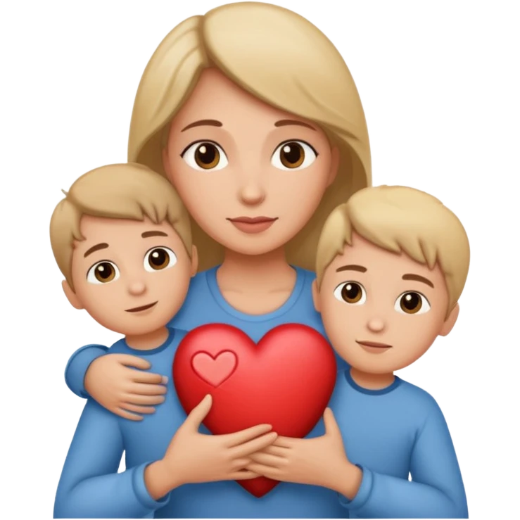 Mom holding her heart for her sons emoji