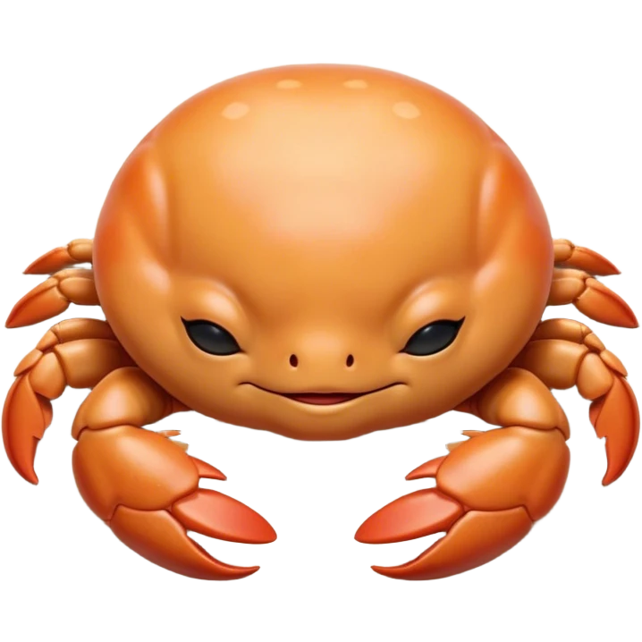 Meme-Worthy Cute Sleeping Baby Crab Portrait Emoji, Head and body resting peacefully with a contented smile, showcasing a petite, delicately armored form and eyes gently closed in serene slumber, Simplified yet adorably endearing features, highly detailed, glowing with a soft, drowsy coastal light, high shine, relaxed and utterly lovable, stylized with an air of playful laziness, soft glowing outline, capturing the essence of a sleeping baby crab that feels destined to become the next viral icon of adorable rest! emoji