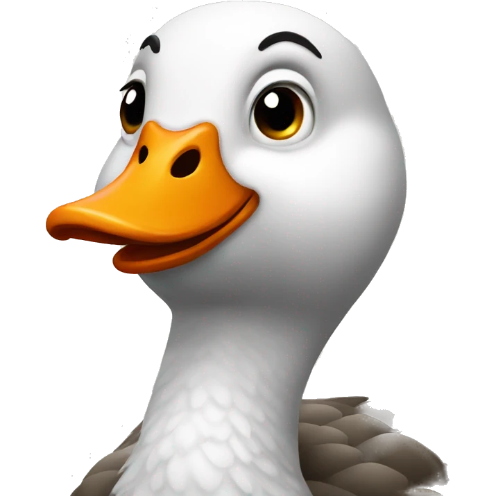 A silly goose emoji