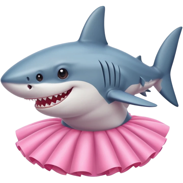 Shark in a tutu emoji