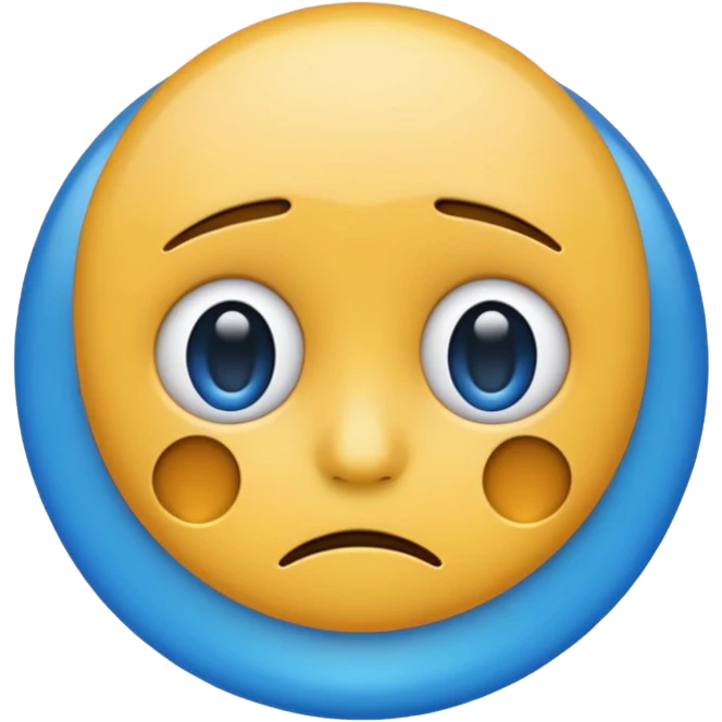 Sad emoji but blue emoji