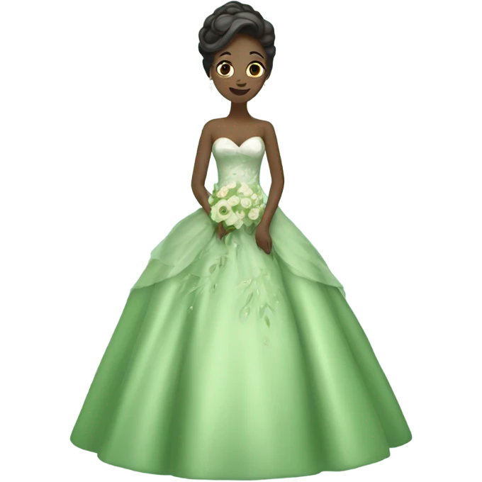 green wedding dress emoji